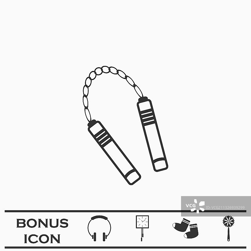 双截棍武器图标扁平图片素材