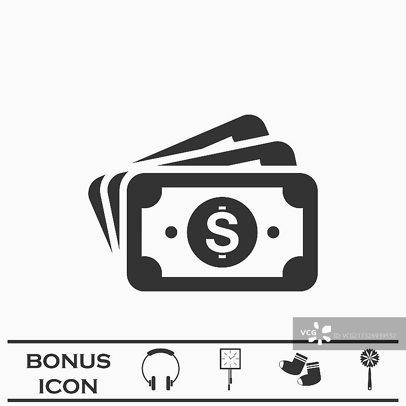 扁平风格现金图标图片素材