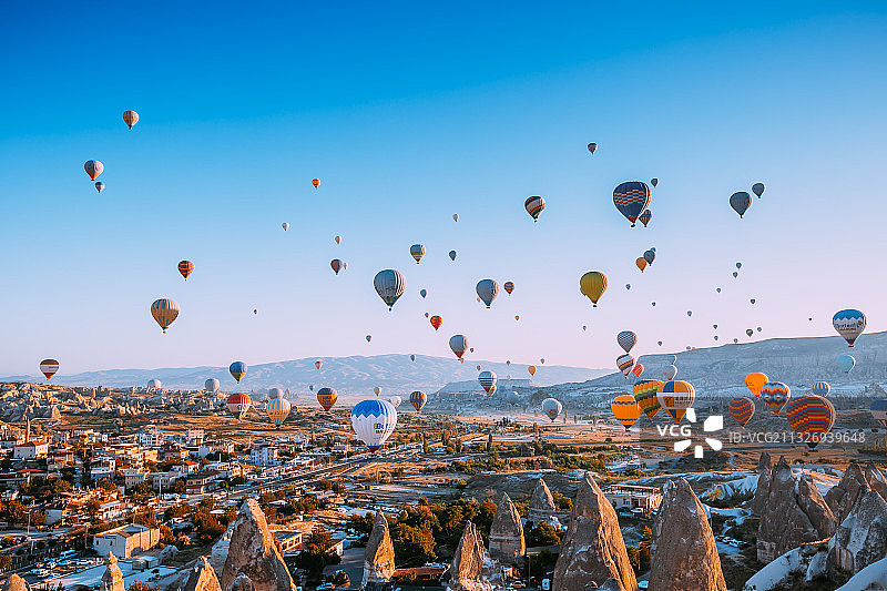 土耳其   热气球日出  最美的日出  浪漫旅行图片素材