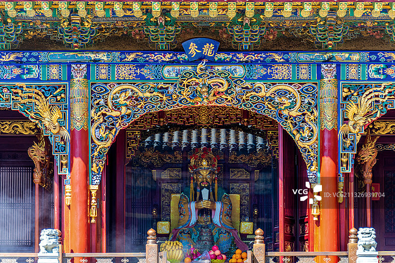 中国山西忻州五台山五爷庙五龙王殿图片素材