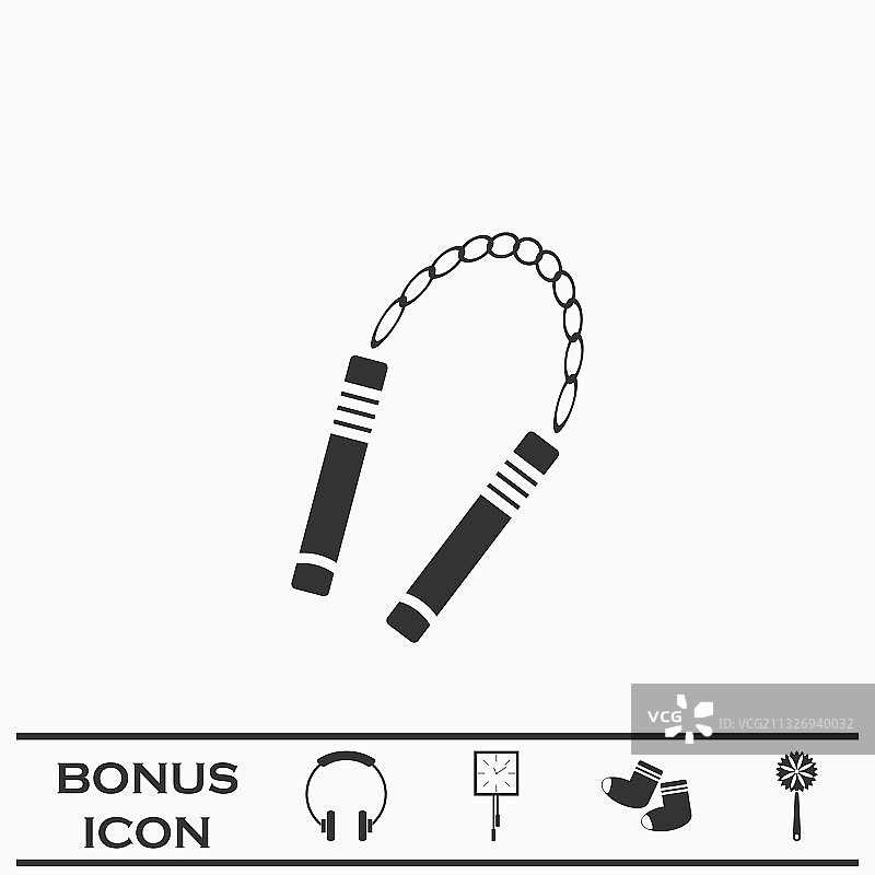 双截棍武器图标扁平图片素材