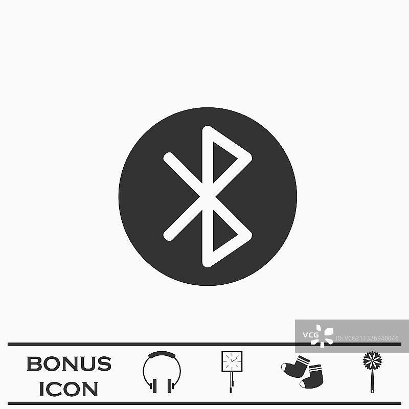 扁平风格蓝牙图标图片素材