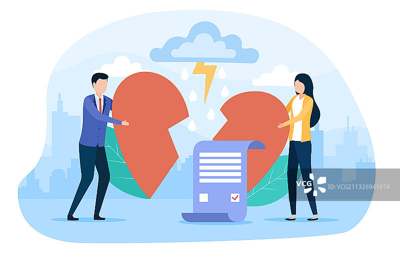 离婚和分手图片素材