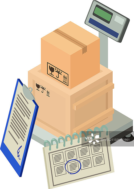 仓库验收图标（2.5D风格）图片素材