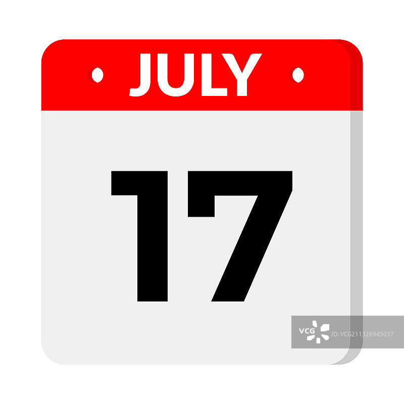 7月17日日历图标图片素材