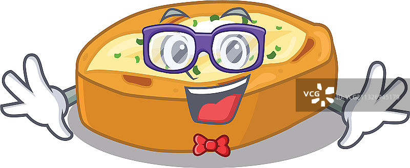 书呆子风格烤土豆吉祥物设计图片素材