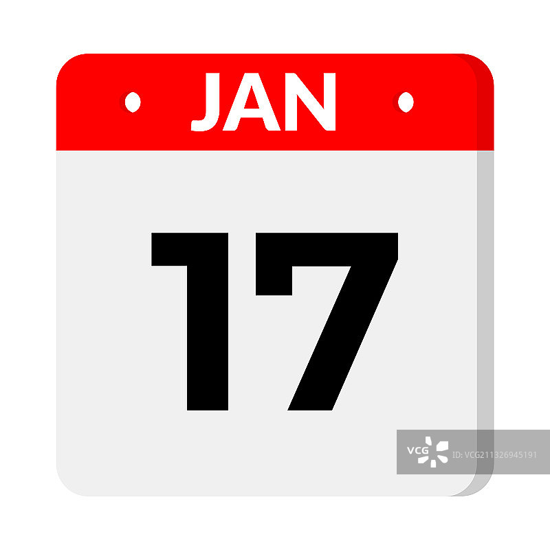 1月17日日历图标图片素材