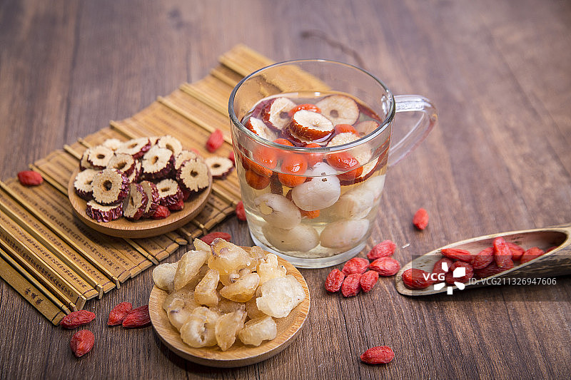 桂圆红枣枸杞茶图片素材