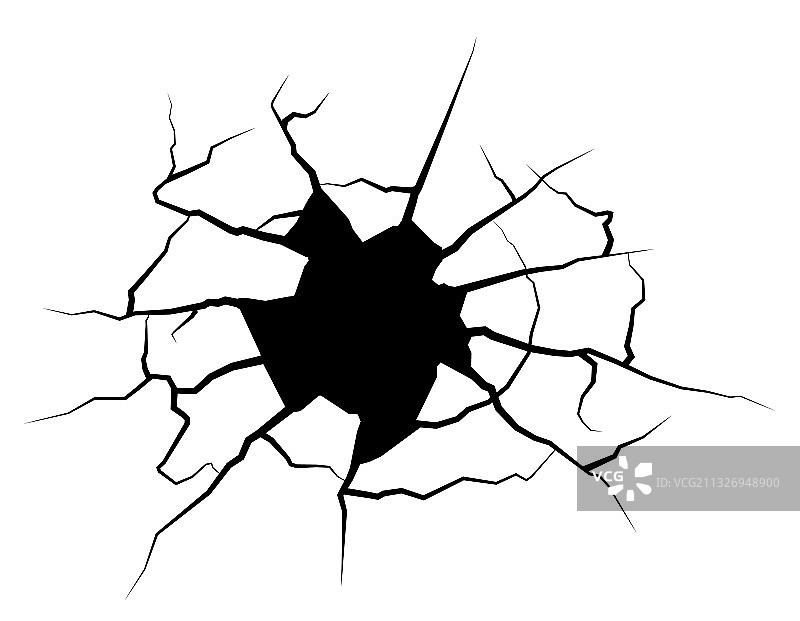 白色背景墙面破裂图片素材