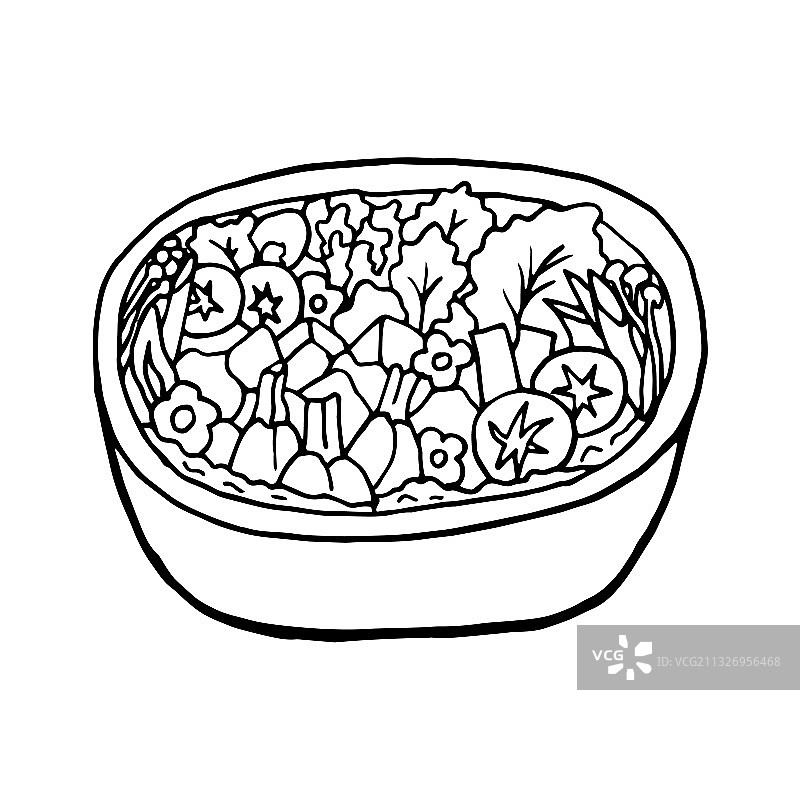 手绘日式火锅料理涂鸦图片素材