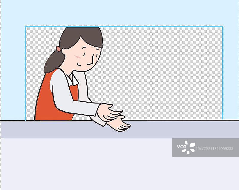 服务窗口元素图片素材