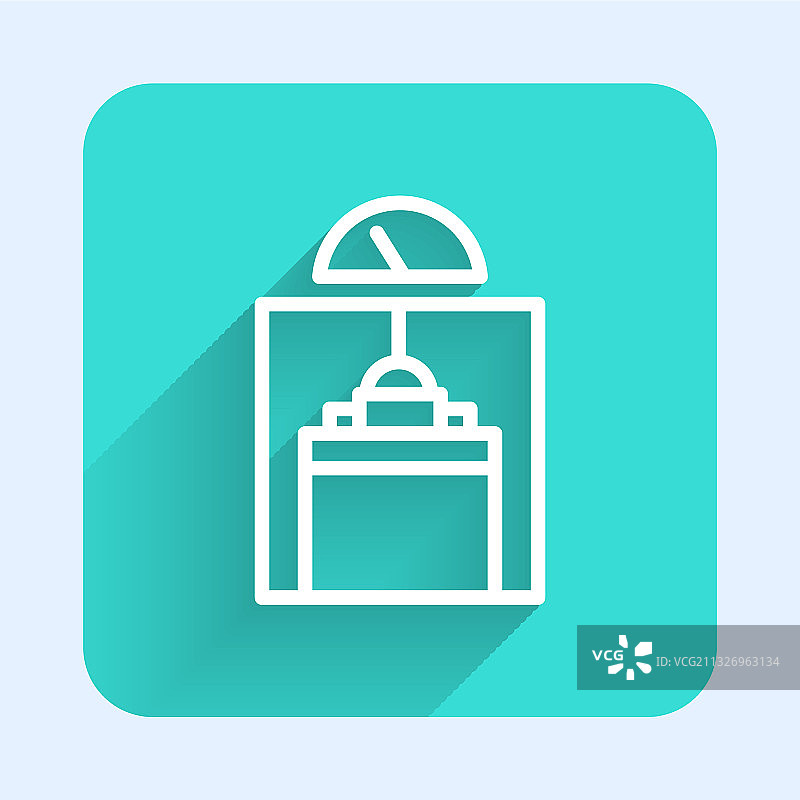 带有长阴影的电梯图标图片素材