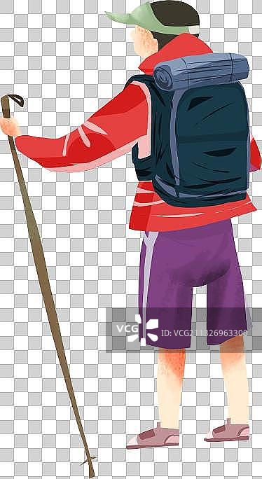 登山的男人元素图片素材