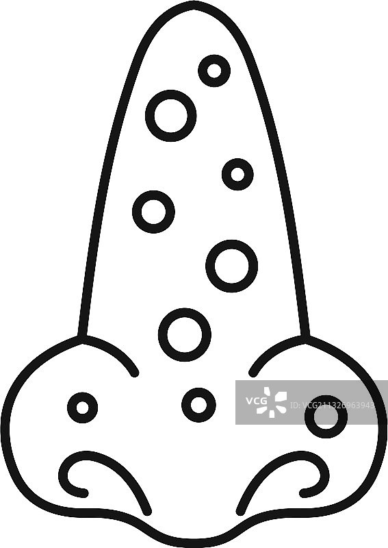 麻疹鼻子图标轮廓样式图片素材