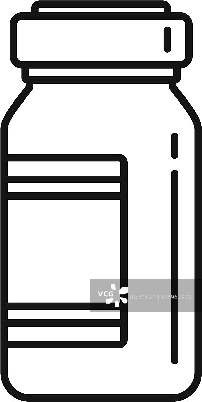麻疹药丸罐图标轮廓样式图片素材