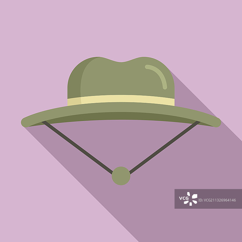 渔夫帽扁平风格图标图片素材