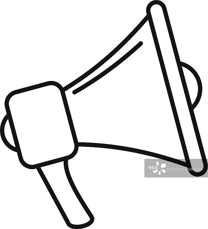 语言学家扩音器图标轮廓样式图片素材