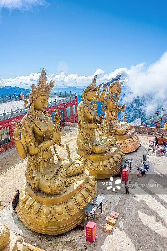 中国山西忻州五台山东台望海寺图片素材