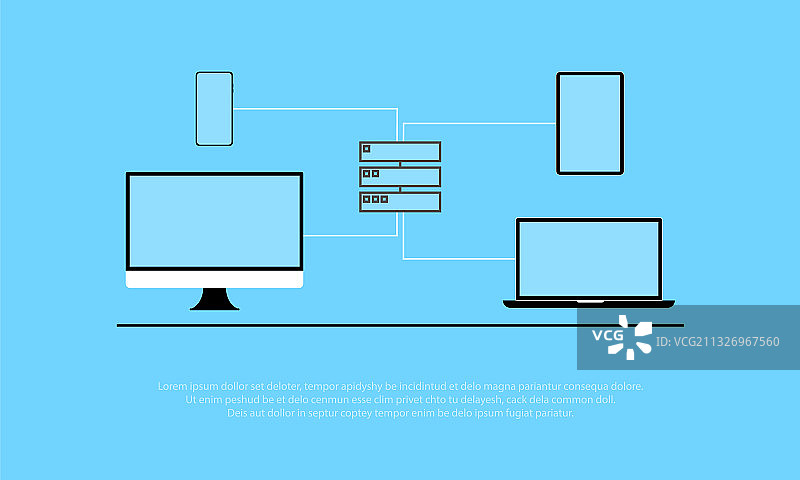服务器管理服务器技术简约纤细图片素材