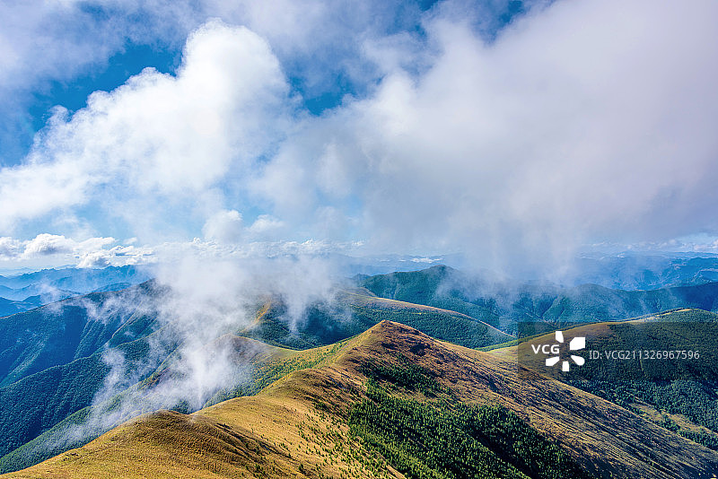 中国山西忻州五台山东台山景风光图片素材