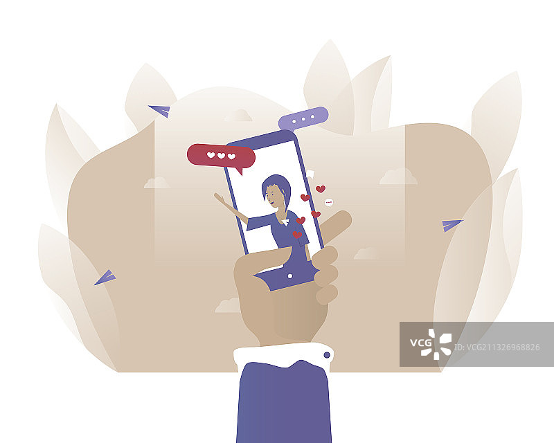 男子在互联网上点赞图片素材