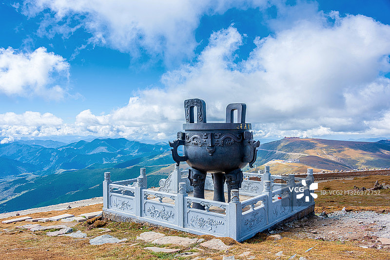 中国山西忻州五台山北台灵应寺图片素材