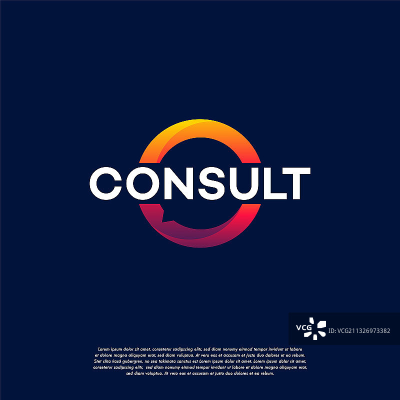 现代渐变咨询机构Logo模板图片素材