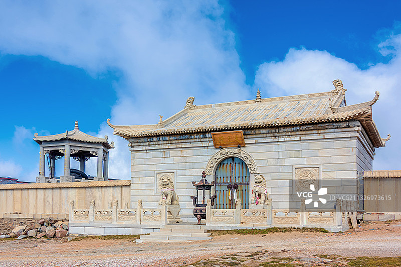 中国山西忻州五台山北台灵应寺天王殿图片素材
