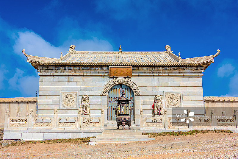 中国山西忻州五台山北台灵应寺天王殿图片素材