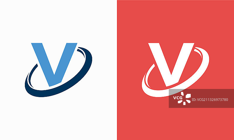 盾牌字母V标志设计V首字母图片素材