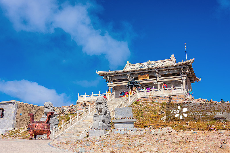 中国山西忻州五台山北台灵应寺龙王殿图片素材