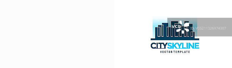城市天际线建筑线性艺术图片素材