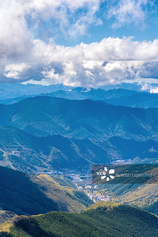 中国山西忻州五台山北台山景风光图片素材
