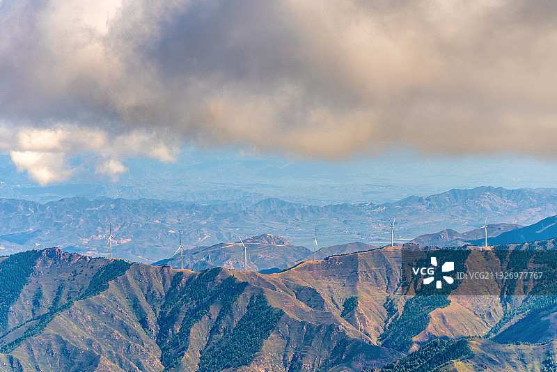 中国山西忻州五台山北台山景风光图片素材