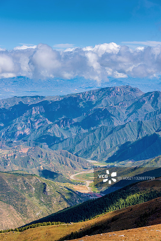 中国山西忻州五台山北台山景风光图片素材