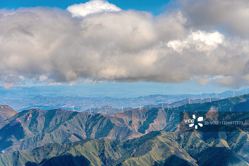 中国山西忻州五台山北台山景风光图片素材