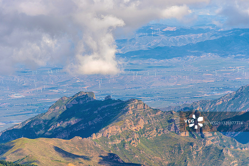 中国山西忻州五台山北台山景风光图片素材