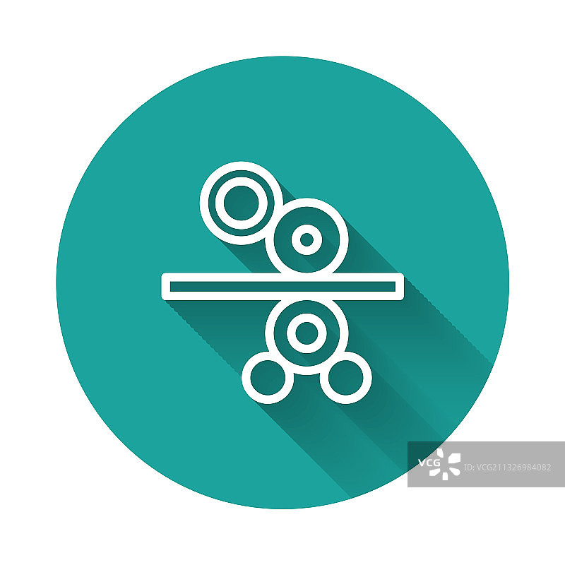 白线纸卷印刷机图标图片素材