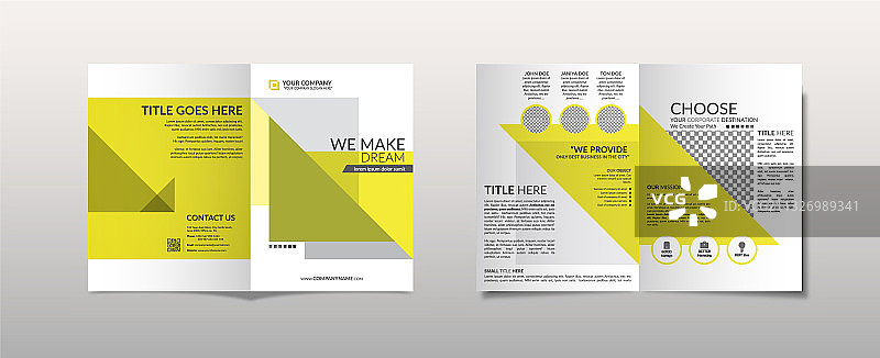 对折小册子设计图片素材