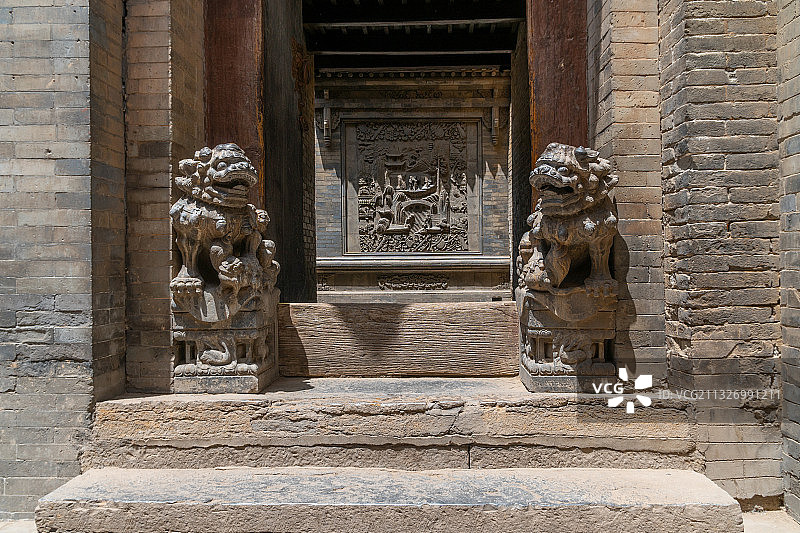 山西王家大院古建筑图片素材