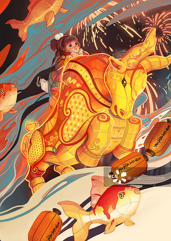 元宵金牛图片素材