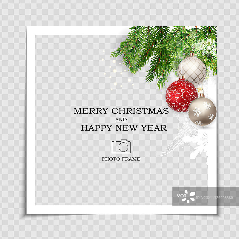 圣诞快乐新年好相框图片素材
