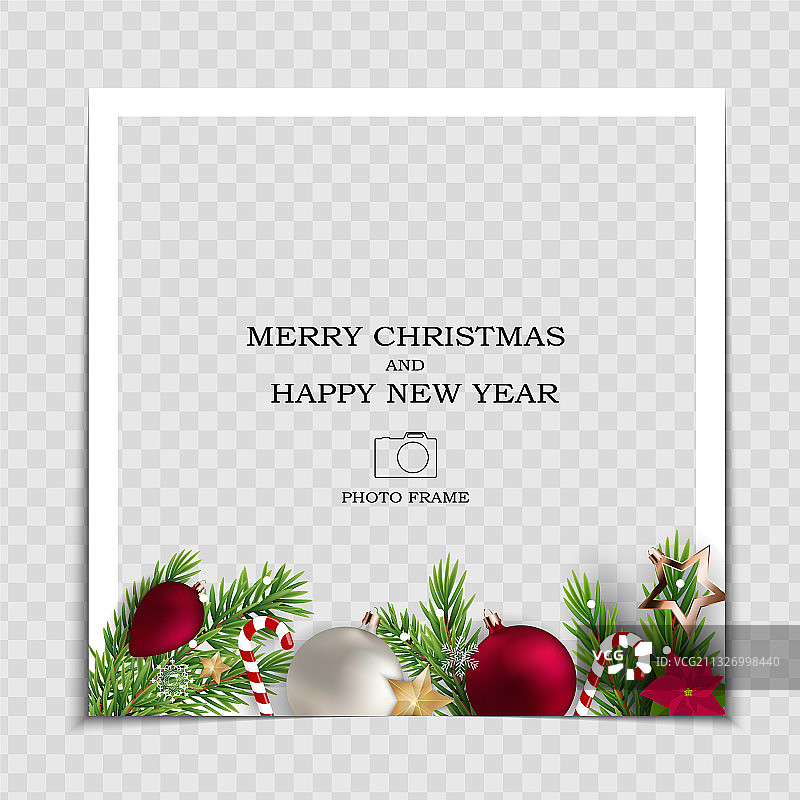 圣诞快乐新年好相框图片素材