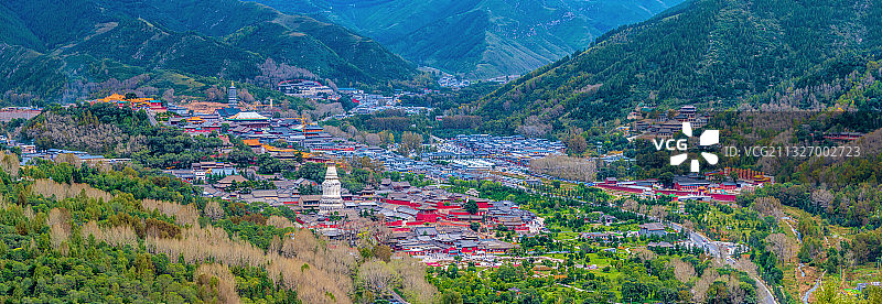 中国山西忻州五台山全景风光图片素材