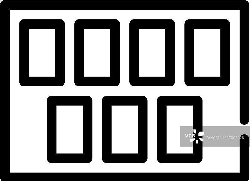 卢舍尔测试线扁平图标图片素材