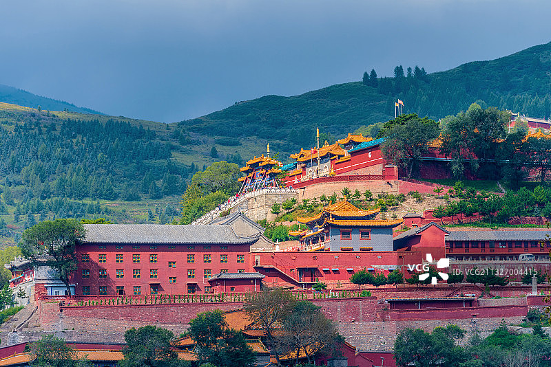 中国山西忻州五台山菩萨顶建筑群图片素材