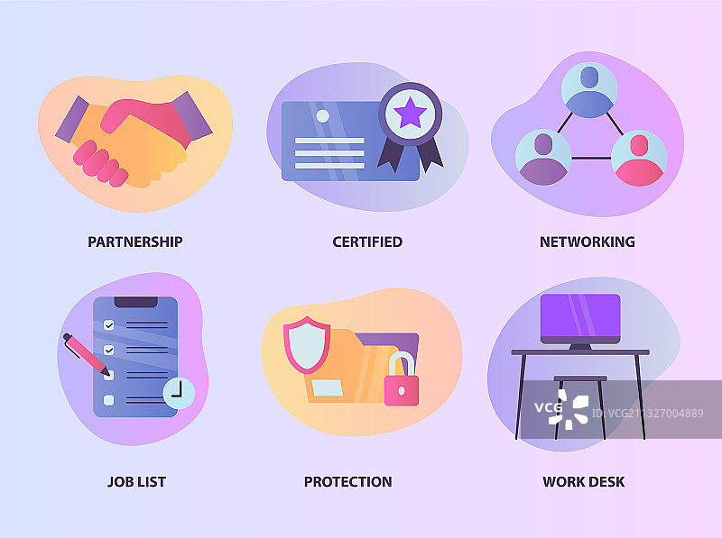 现代风格商务图标合集图片素材