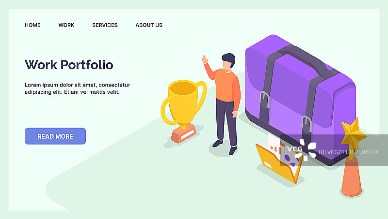 网站作品集概念图片素材