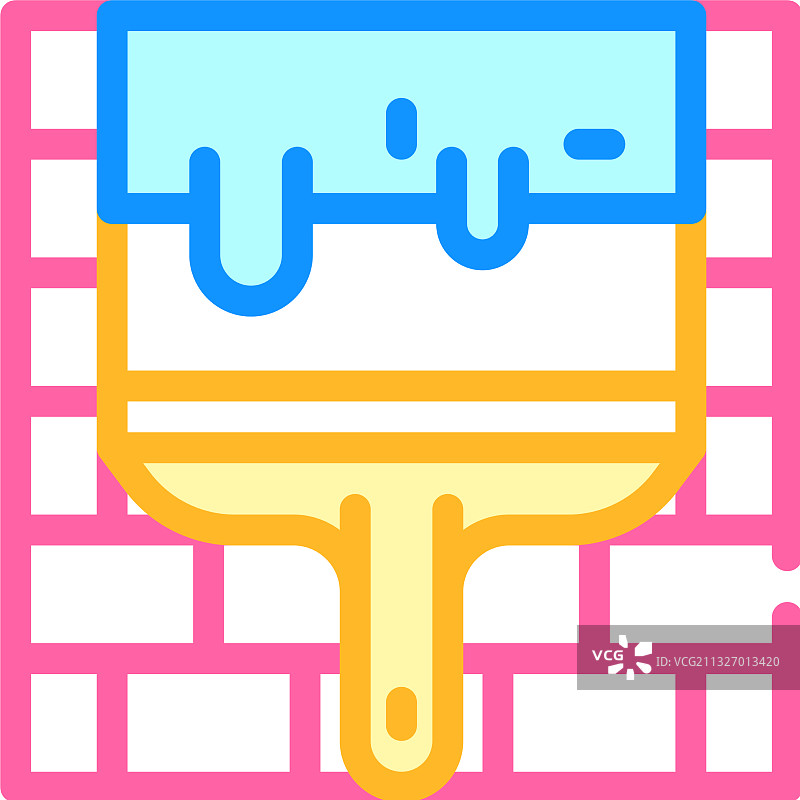 彩色墙面腻子图标图片素材