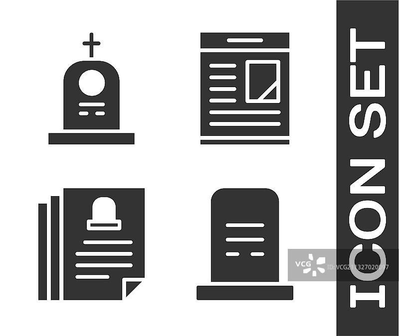 一组带墓碑的坟墓图片素材